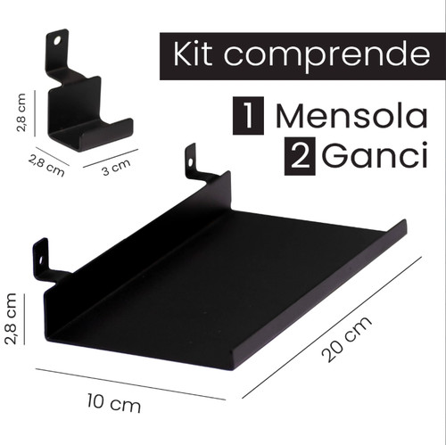 Kit ganci accessori pannelli - kit,