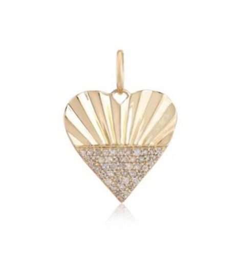 Ciondolo charm cuore diamante - ciondolo,