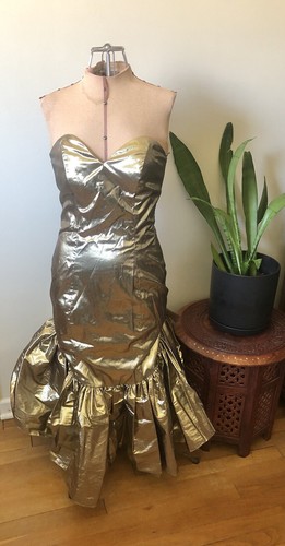Abito sirena glam gold lame - sirena,