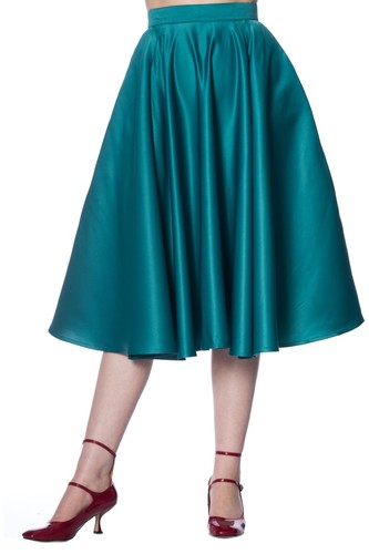 Gonna midi teal - gonna, svasata