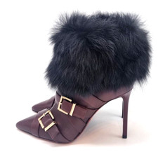 Stivali Donna Cesare Paciotti mod. PQ309310MBL baby lux borgogna e montone nero