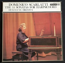 DENON vinyl LP scarlatti HUGUETTE DREYFUS the 14 sonatas for harpsichord