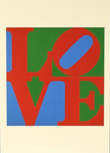 Cartolina robert indiana - cartolina,