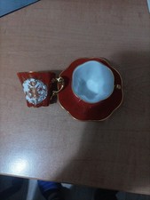 Tazza tazzina caffè da collezione ROSA Limoges Ruggine oro Seconda tazza omaggio