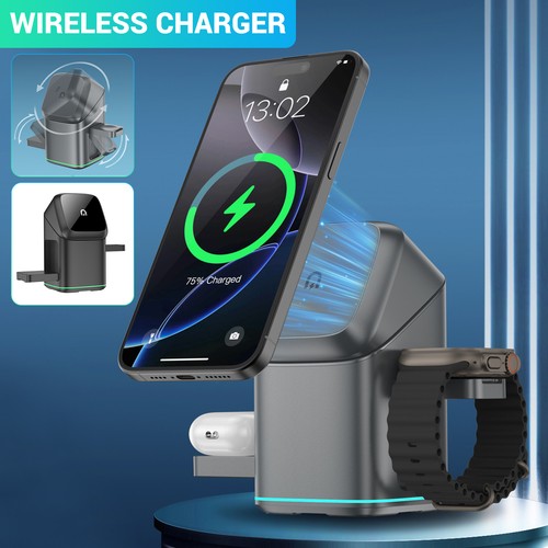 Caricabatteria wireless 3in1