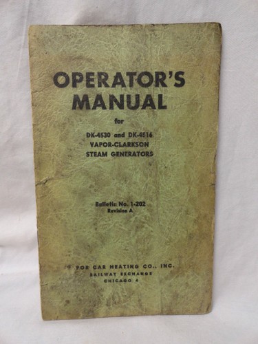 Vintage operator manual - vintage,