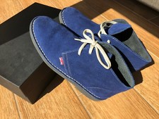 Polacchine unisex camoscio blu, tg. 40