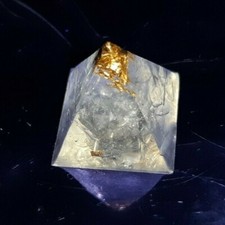 Piramide 4 lati ORGONITE 7 CHAKRA QUARZO IALINO Energia orgone tower buster