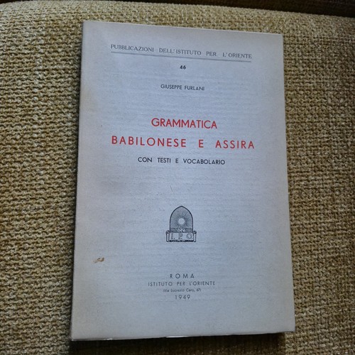 Grammatica babilonese assira - babilonese,