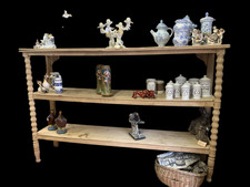 Antico mobile da negozio  grande etagere in legno di noce sbiancato fine 800