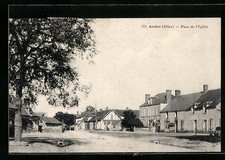 CPA Audes, Place de l´Eglise