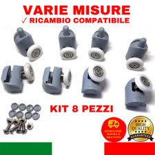 ✅ 8 CUSCINETTI RICAMBIO BOX DOCCIA RUOTE ROTELLINE CABINA PORTA SCORREVOLE