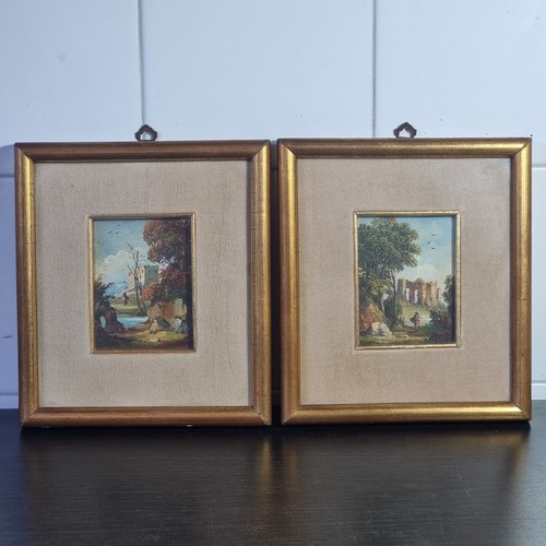 Coppia dipinti olio tela - di, su