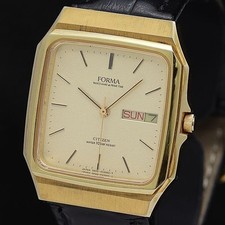 Orologio Uomo Citizen Forma 3800-451813TA Quadrante Oro Data Giorno Testata...
