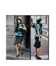 Camicetta ASO Blaire Gossip ragazza donna 2 top seta chevron stravagante Y2K anni 90