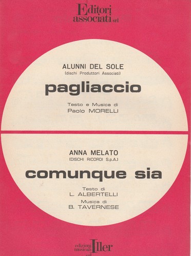 Spartito pagliaccio comunque - spartito,