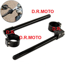 Kit semimanubri racing 51mm RIALZATI ergal CNC ALLUMINIO colore nero ITALIANI