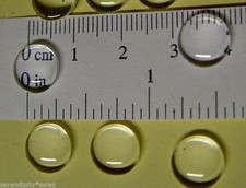 50 PIASTRELLE vetro trasparente cabochon cupola rotonda 10 mm ~ set cabine cristallo ~ ingrandimento