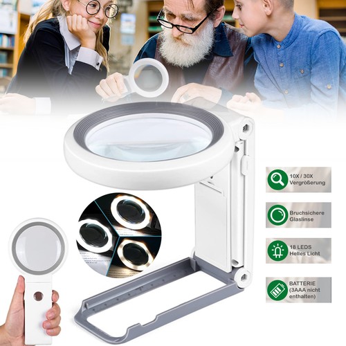 Lente ingrandimento 18led - lente,