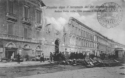 Cartolina messina terremoto - messina,