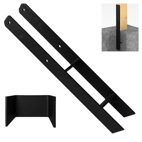 Ancoraggio palo nero tipo - nero, h
