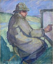 Pittore Con Cavalletto Nella