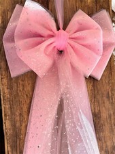 Fiocco Nascita Tulle Rosa