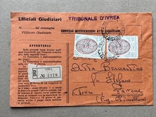 O) Busta Repubblica atti giudiziari ONU Ivrea 1957