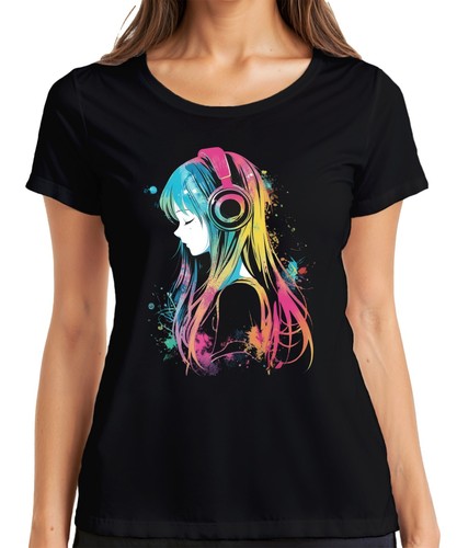 Anime ragazza cuffie musica - anime,