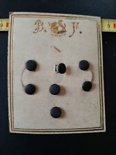 Antichi Bottoni e Gemelli Da Lutto BF Su Scheda Presentazione FRANCIA Art Nouvea