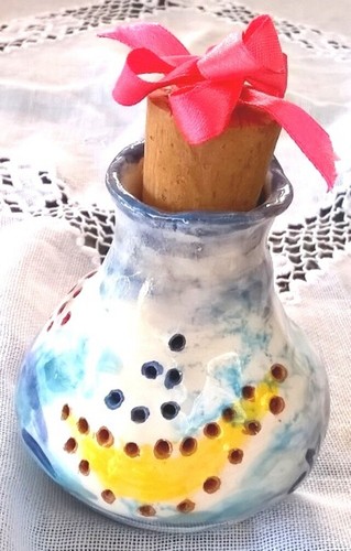 Vasetto ceramica porta - ceramica,,