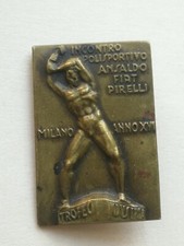DISTINTIVO INCONTRO POLISPORTIVO ANSALDO FIAT PIRELLI TROFEO AUTO MACCHINE BADGE