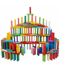 Gioco Domino Mattoncini Legno