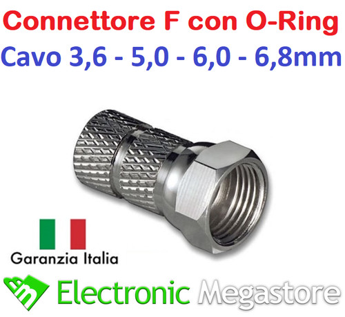 Connettore con oring spina f - oring,