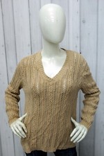 Maglione Ralph Lauren Donna Taglia M Beige Cotone Sweater Pullover Woman Maglia 