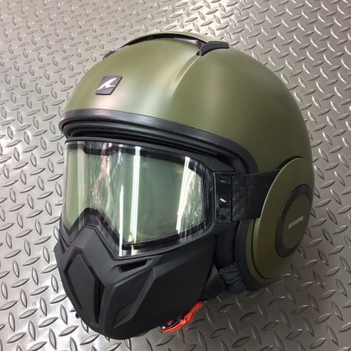 Casco jet shark drak - jet, verde