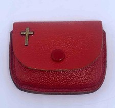 Rosario astuccio pelle rosso