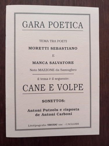 Gara poetica lingua sarda - gara,