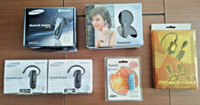 Lotto 4x Auricolari Bluetooth Vintage Samsung Panasonic + Accessori USB