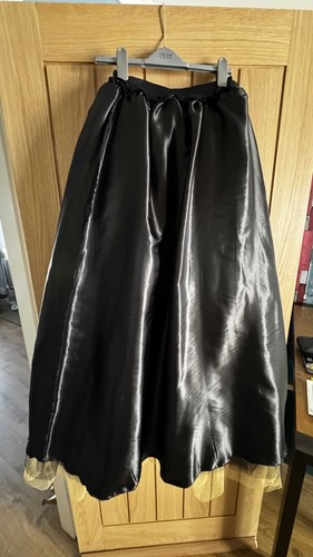 Gonna voluminosa raso nero - gonna,