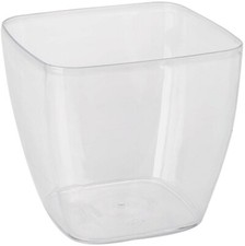 Vaso quadrato trasparente per