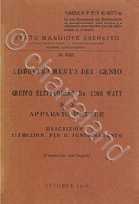 RADIO INSTRUMENTATION Gruppo Elettrogeno 1260W N°3 Petter 1946 4680 Manual - DVD