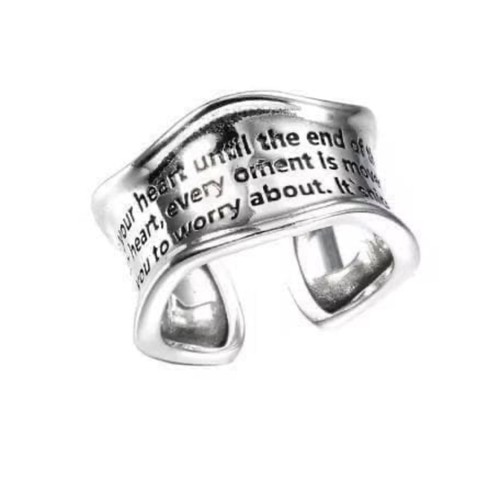 Anello vintage argento fascia - vintage,
