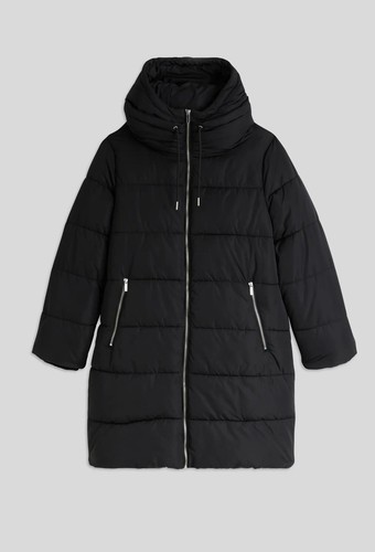 Doudoune longue capuche - mi-longue,