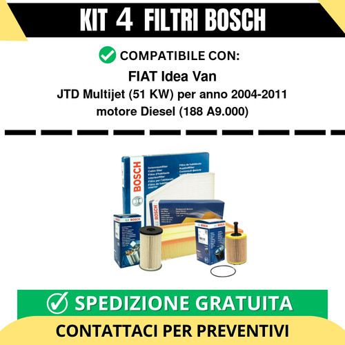 Kit bosch filtri - bosch, tagliando