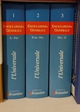ENCICLOPEDIA GENERALE "L'UNIVERSALE" LE GARZANTINE GARZANTI COMPLETA IN 3 VOLUMI