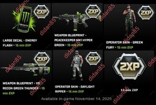 COD Black Ops 7 Monster Energy ❌️ 1 x codice ❌️ 2XP doppio Xp PELLE BLUEPRINT DLC