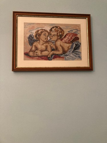 Quadro mezzo punto ricamato - mezzo,