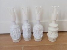 Vintage Bottigliette Mignon Pedine Scacchi Vuote Bianco Mod. Dep. Vetr BETTI