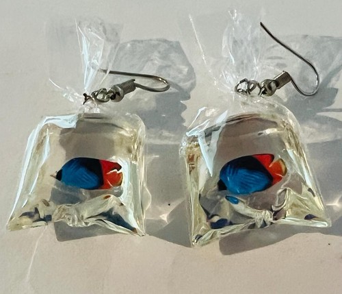 Orecchini pendenti pesce - orecchini,